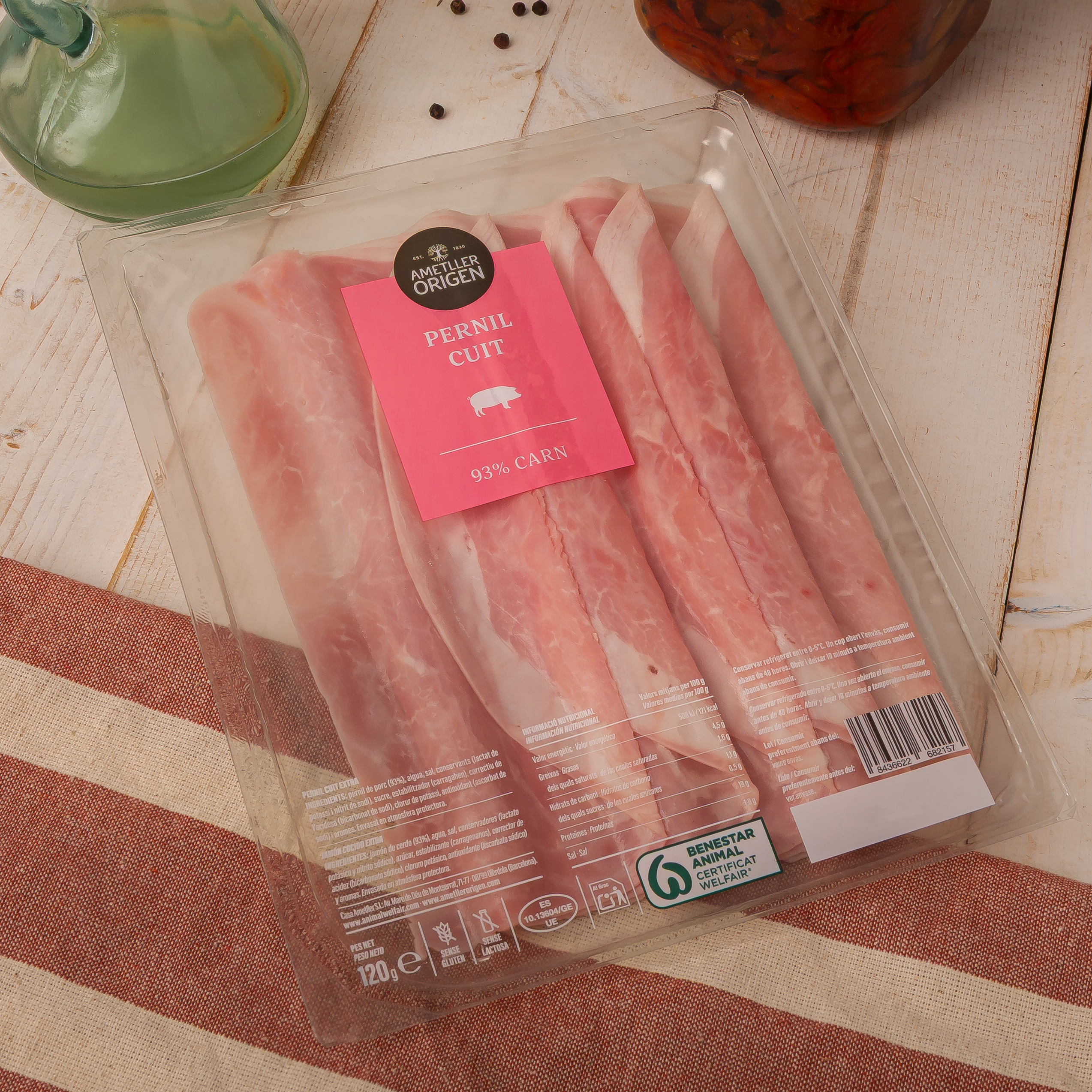 Jamón cocido tradicional Ametller Origen 120g