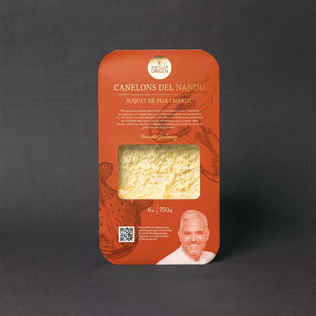 Canelones de pescado y marisco Jubany 750g