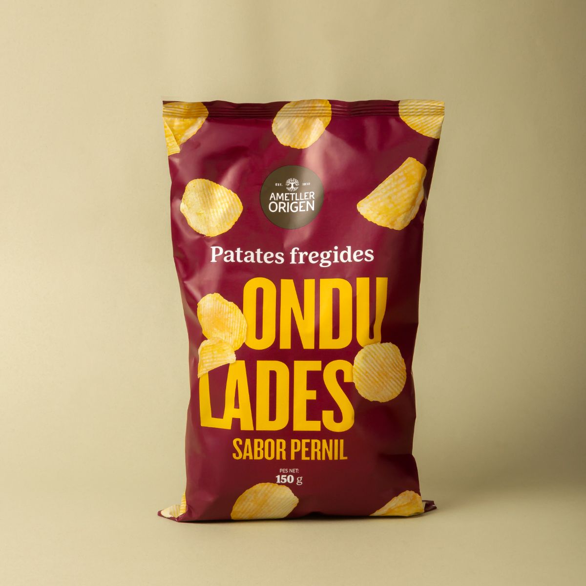 Patatas onduladas jamón Ametller Origen 150g