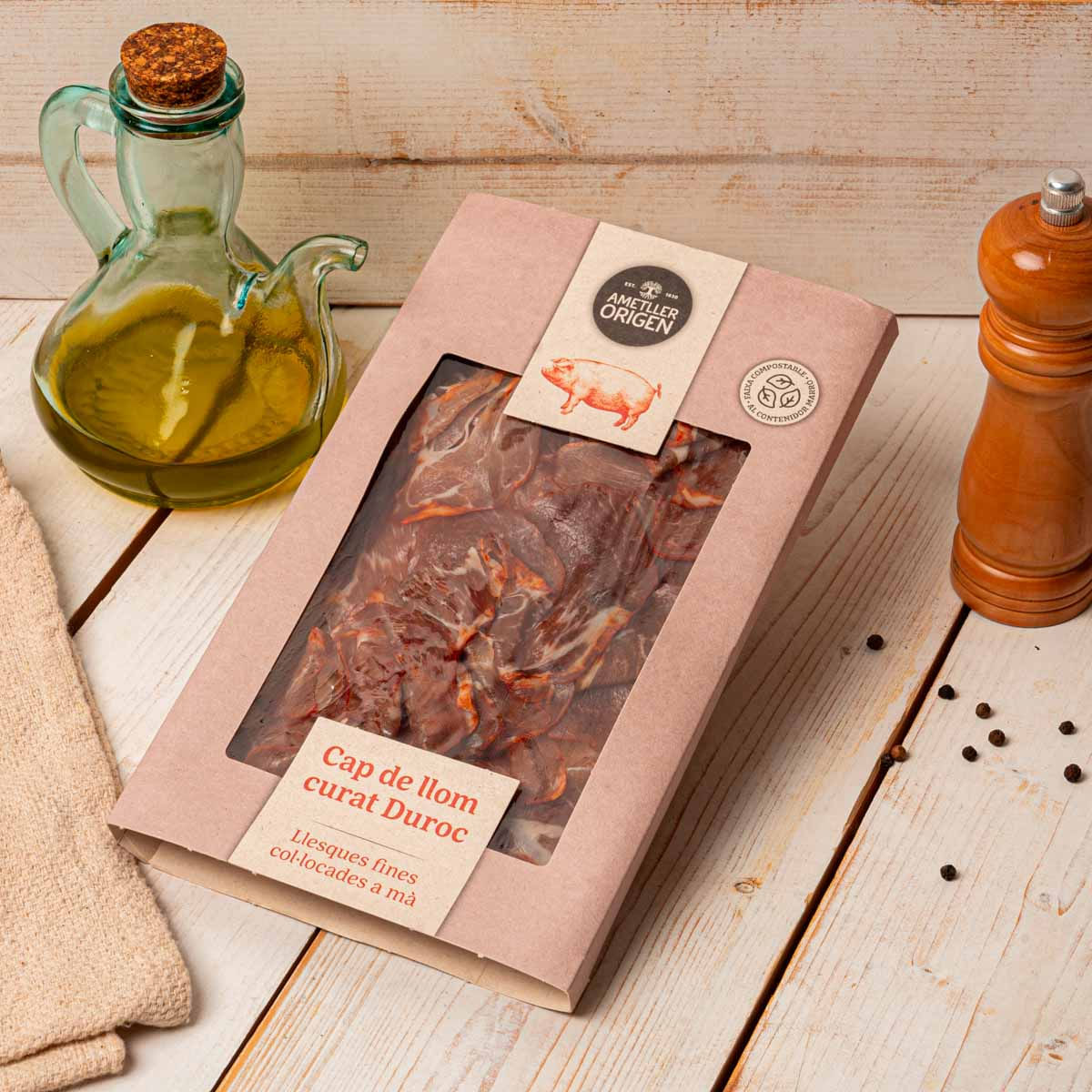 Cap de llom curat Duroc Ametller Origen 80 g