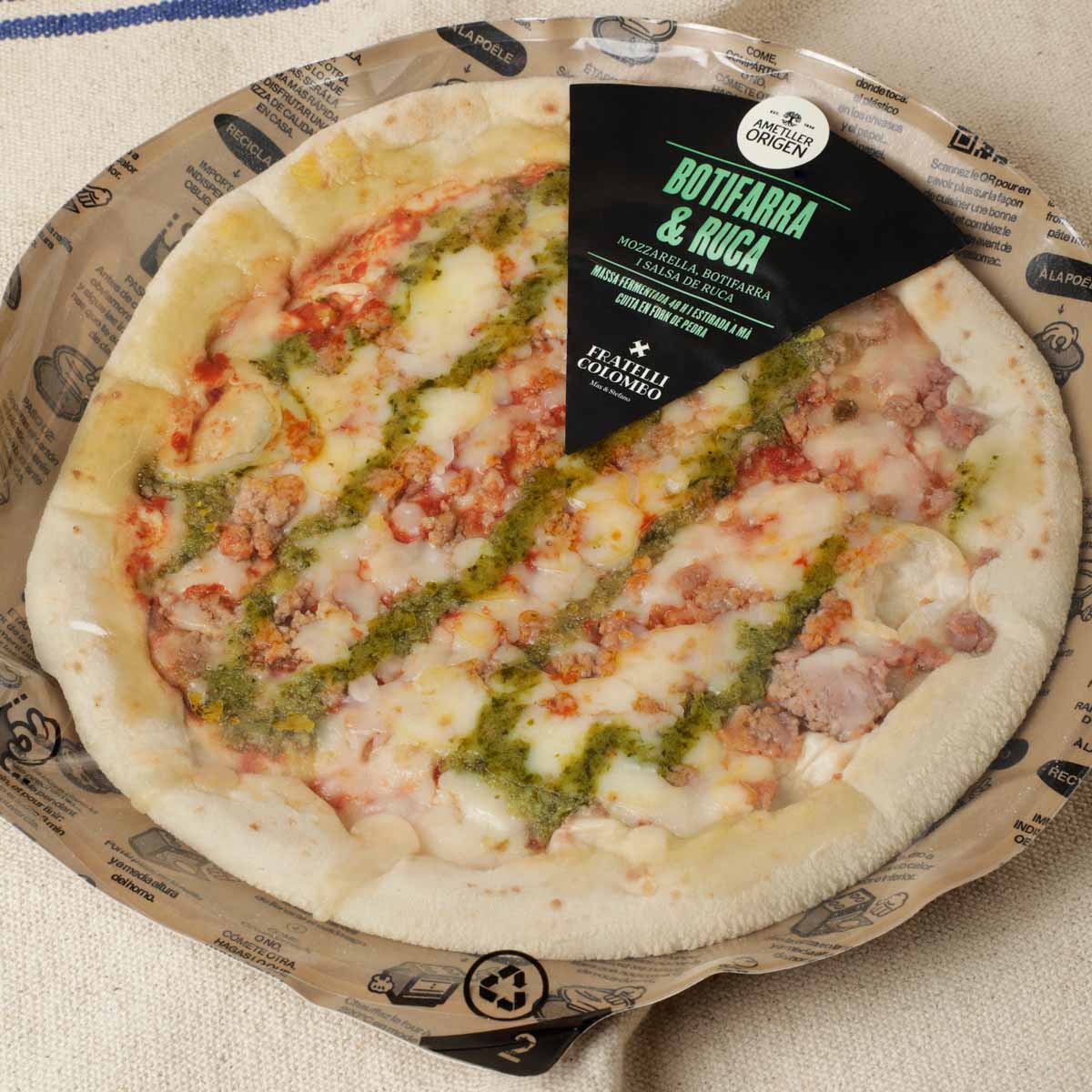 Pizza butifarra y rúcula Colombo 440g