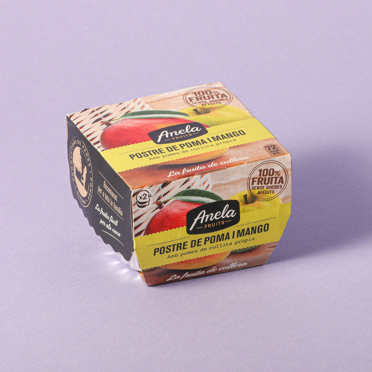 Postre de poma i mango A.FRUITS 100g - 2u.