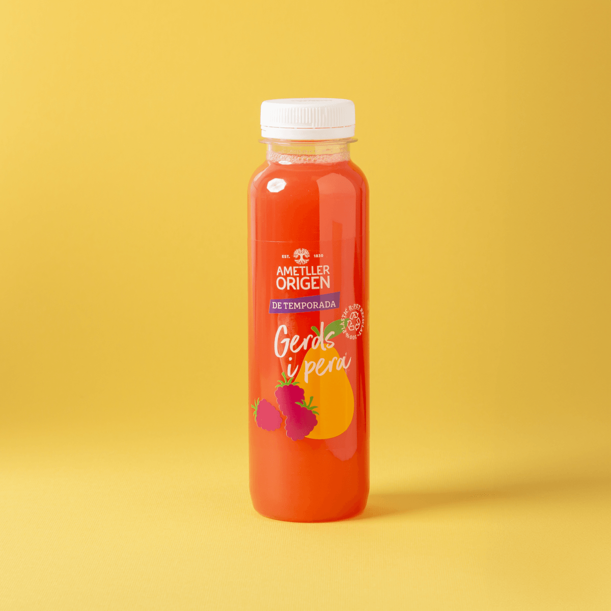 Zumo de frambuesa y pera Ametller Origen 310ml