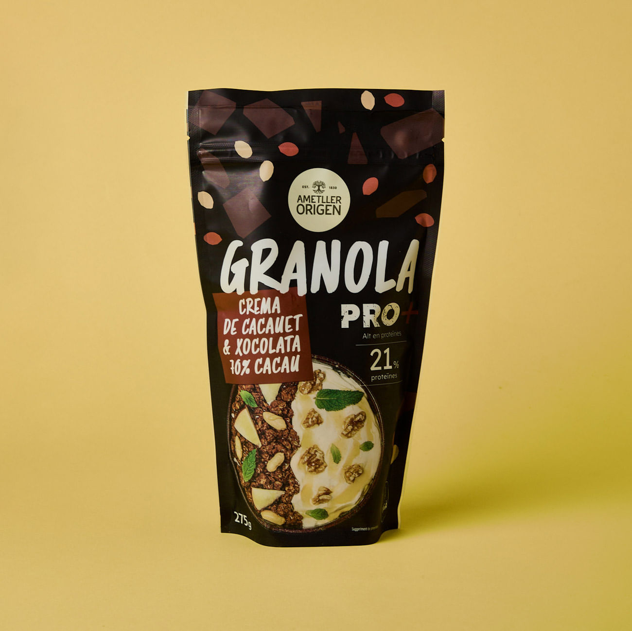 Granola de crema de cacauet i xocolata Pro+ Ametller Origen 275g