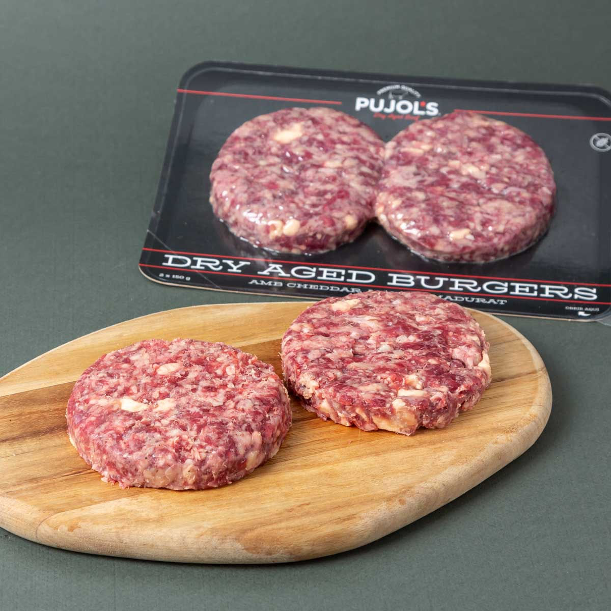 Dry aged burgers amb cheddar anglès curat PUJOL'S&AO 150g