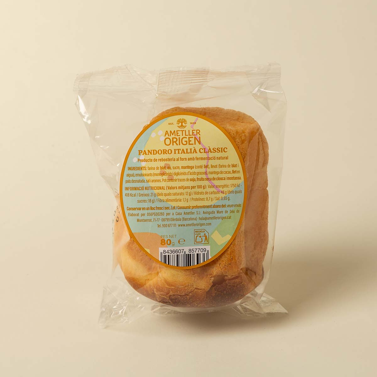Mini Pandoro de Pasqua Ametller Origen 80g