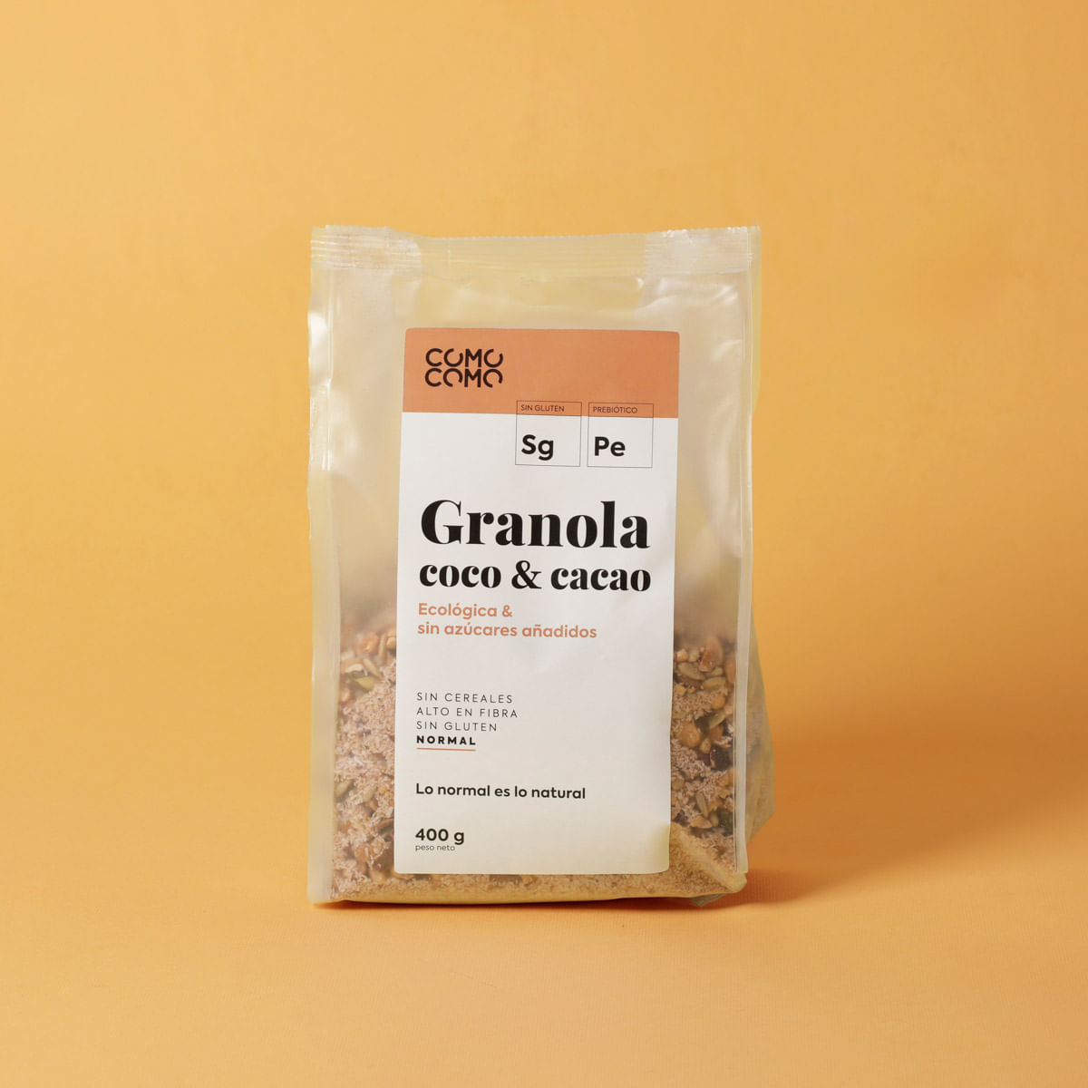 Granola de coco ecològica amb cacau Como Como Foods 400g