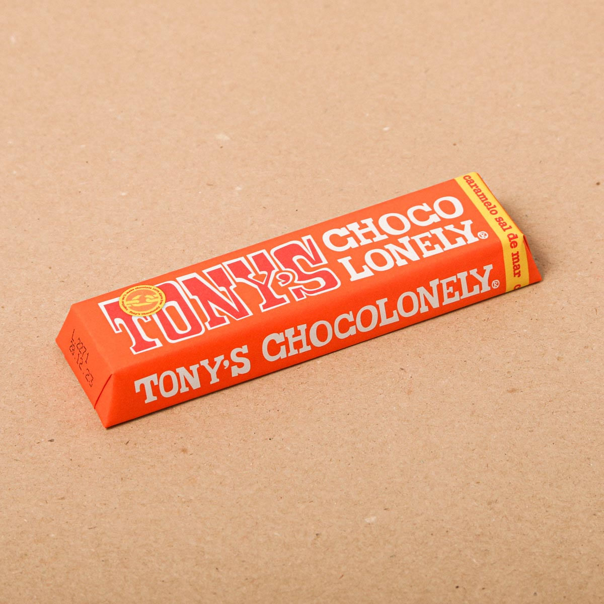 Xocolatina de xocolata amb llet, caramel i sal marina 32% Tony'sChocolonely 47g