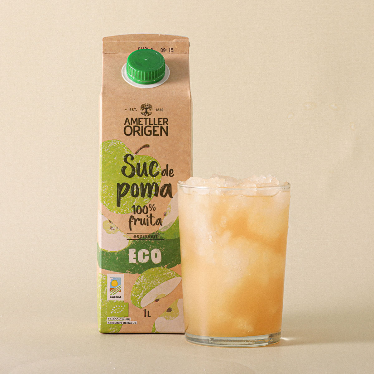 Suc Poma ecològic Ametller Origen 1L
