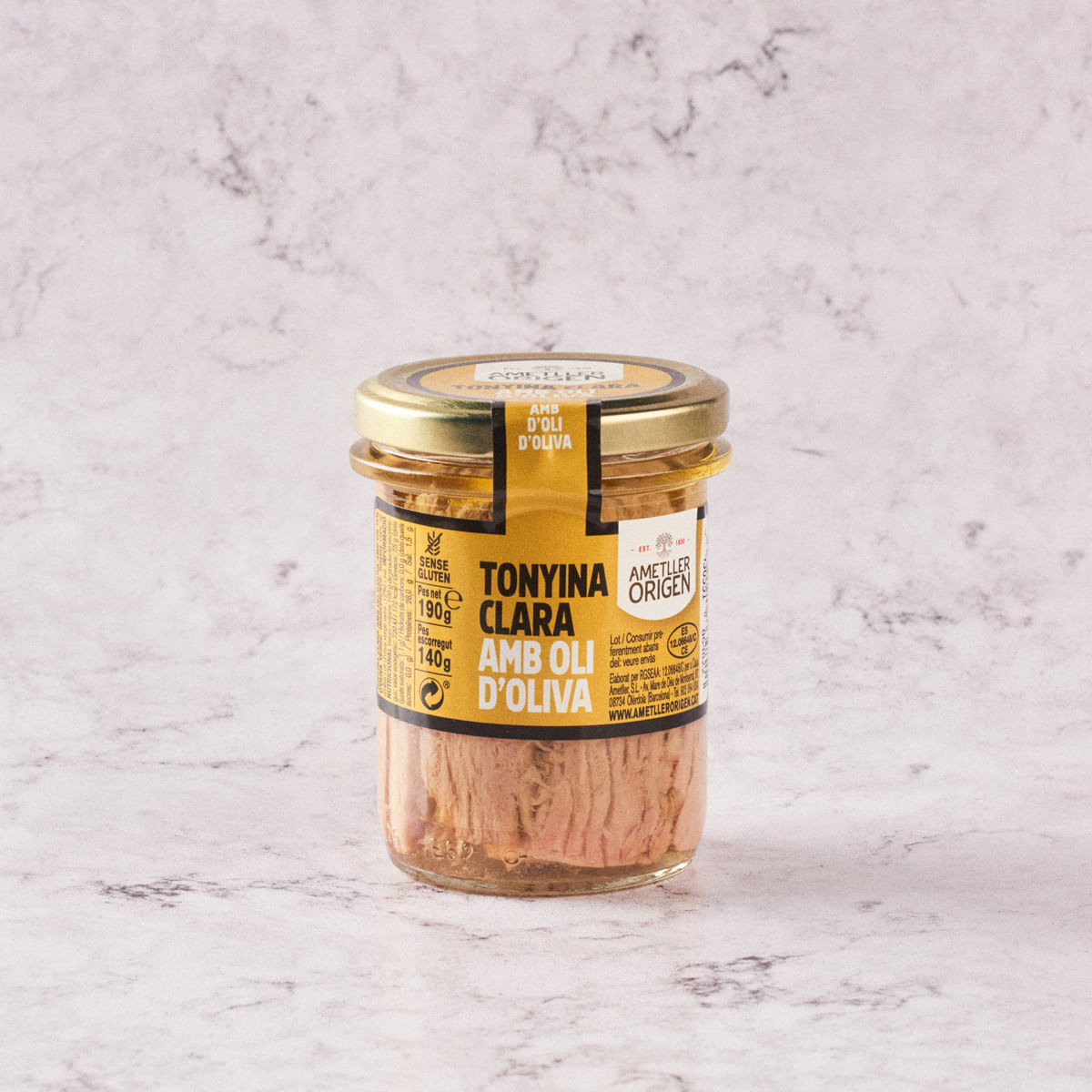 Atún claro aceite de oliva Ametller Origen 140g