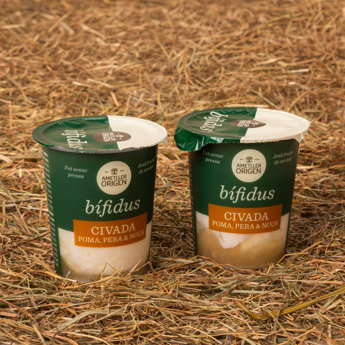 Yogur bífidus con avena, manzana y nueces Ametller Origen 125g - 4uds.