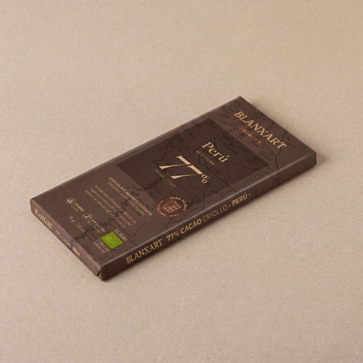 Chocolate 77% Perú ecológico Blanxart 75g