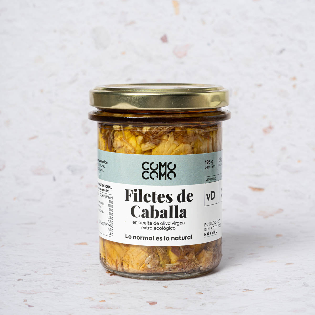 Filets de verat en oli d'oliva verge extra ecològic Como Como Foods 135g