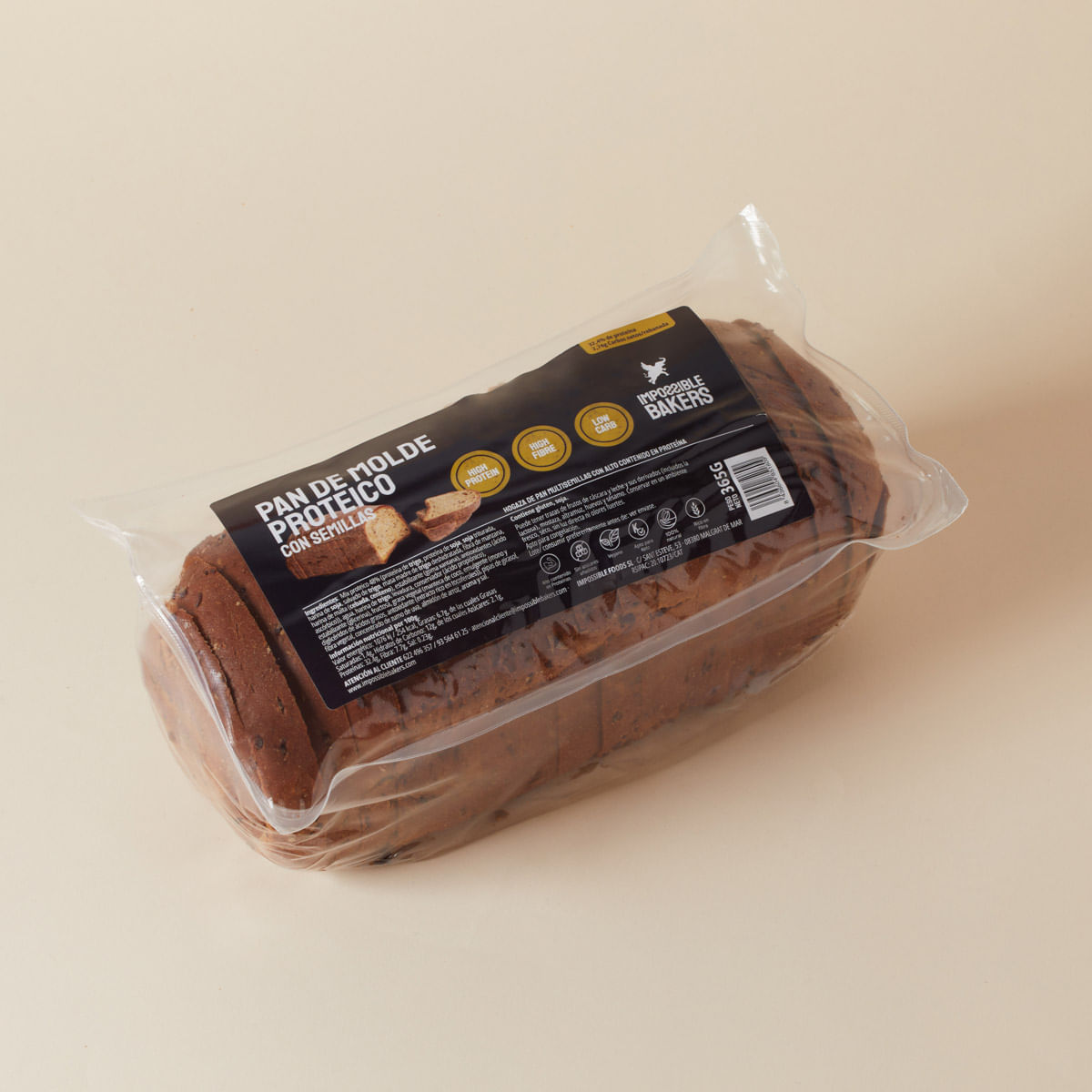 Pa de motlle proteic amb llavors d'Impossible Bakers 365g