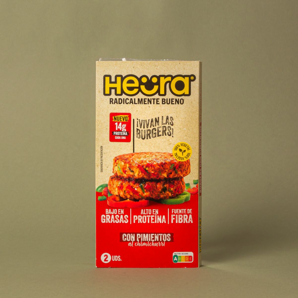 Burger de pimiento al chimichurri Heura 160g - 2uds.