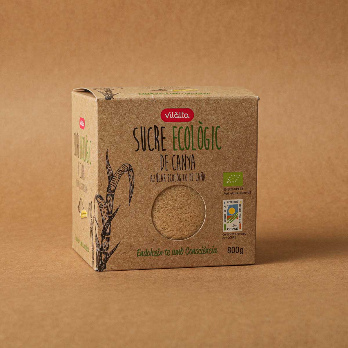 Sucre ecològic de canya Vilalta 800g