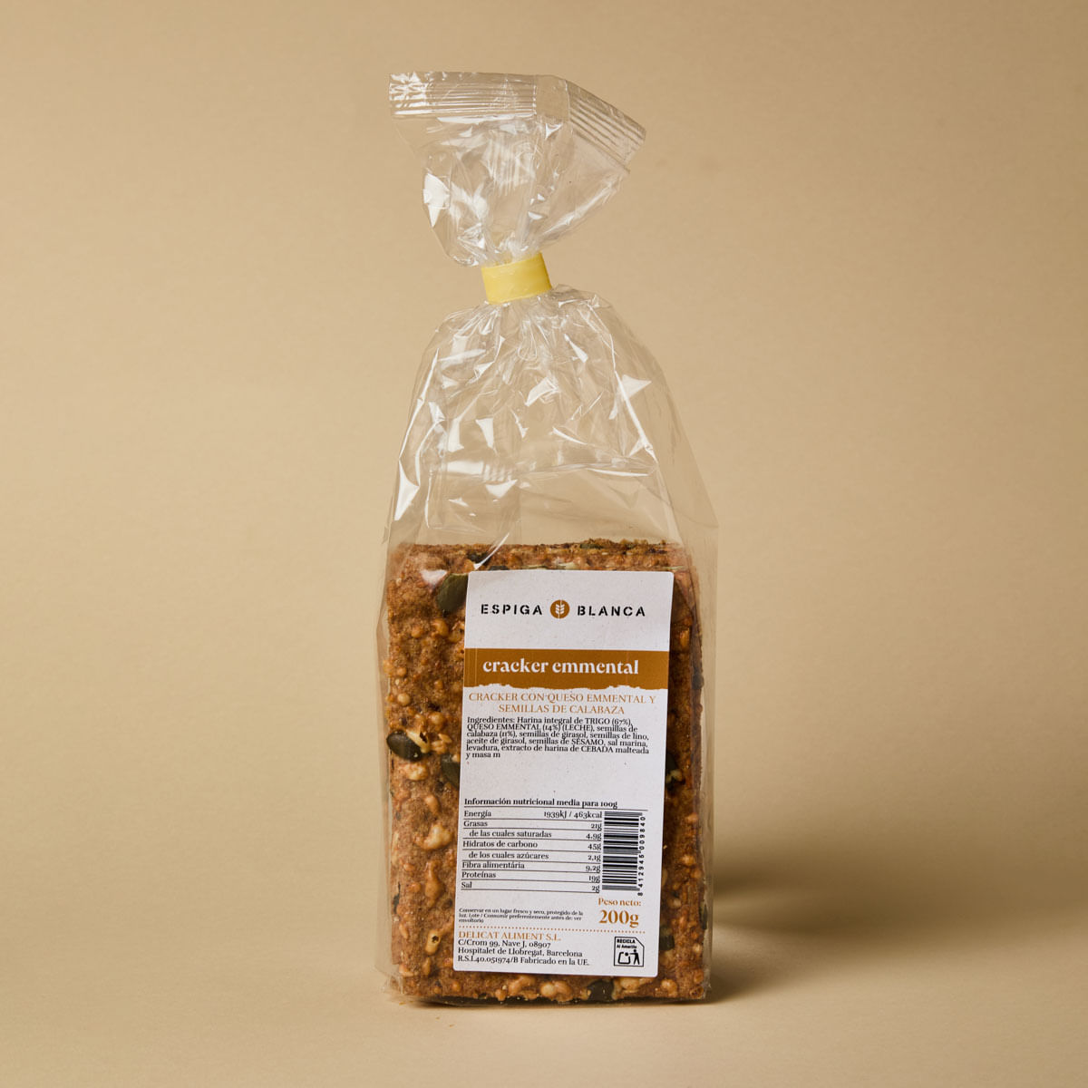 Crackers de formatge i llavors Ametller Origen 200g