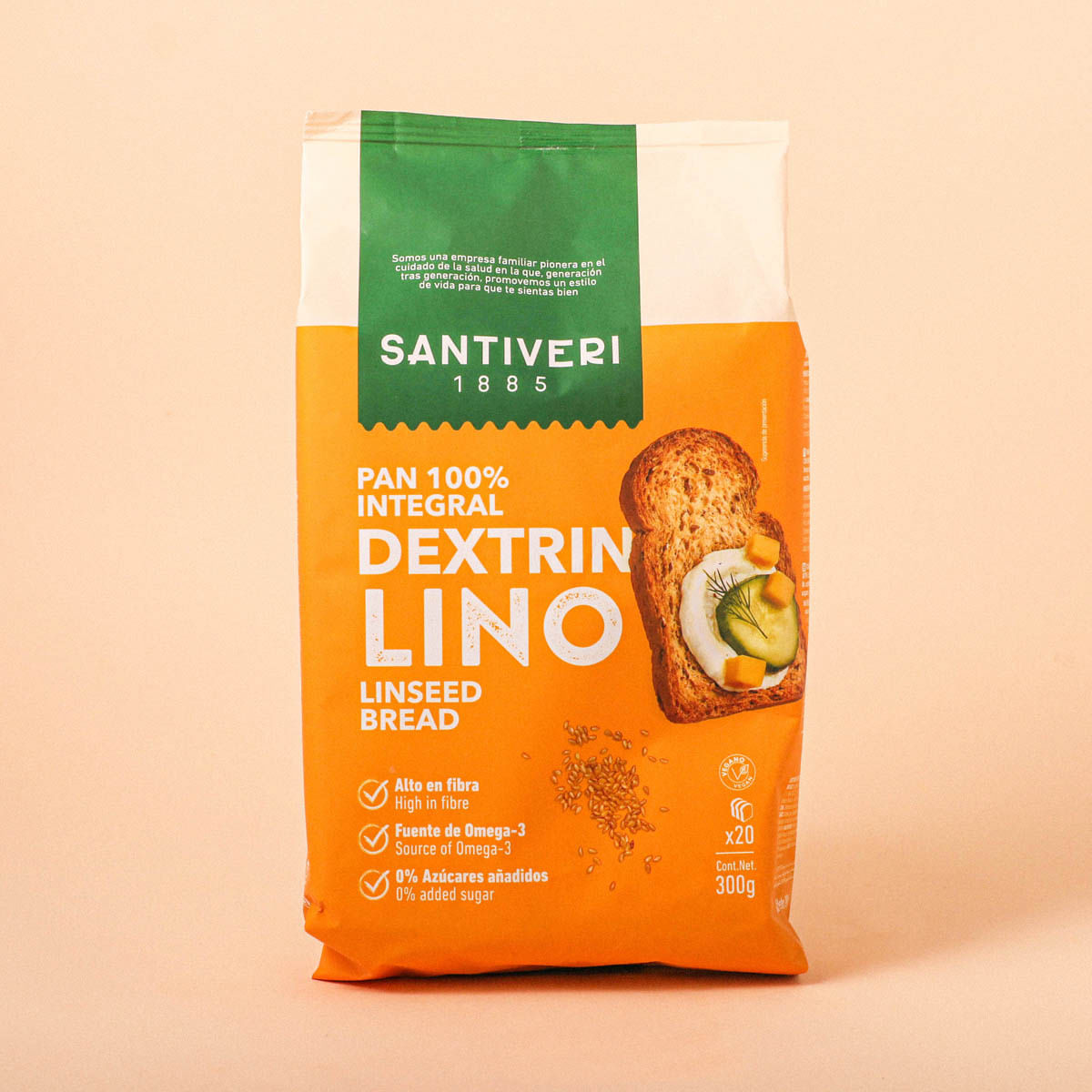 Pa dextrin amb lli SANTIVERI 300g