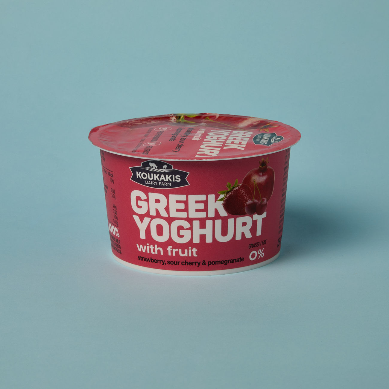 Iogurt grec de maduixa, cirera i fruits vermells 2% matèria grassaKOUKAKIS 150g