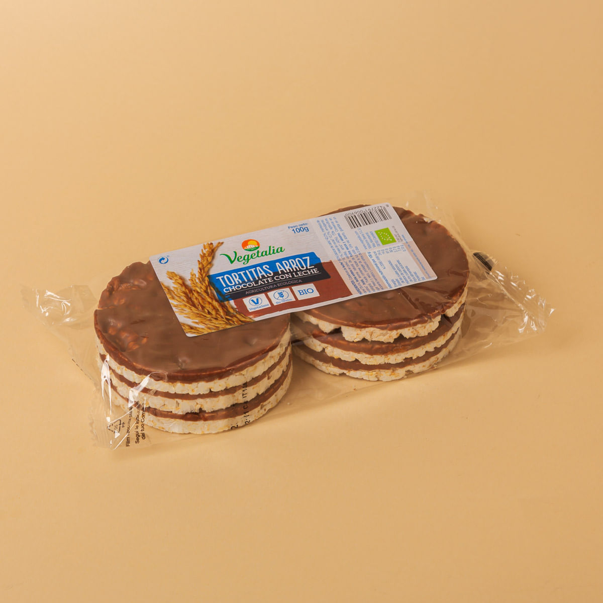 Coquetes d'arròs xocolata amb llet Vegetalia 100g