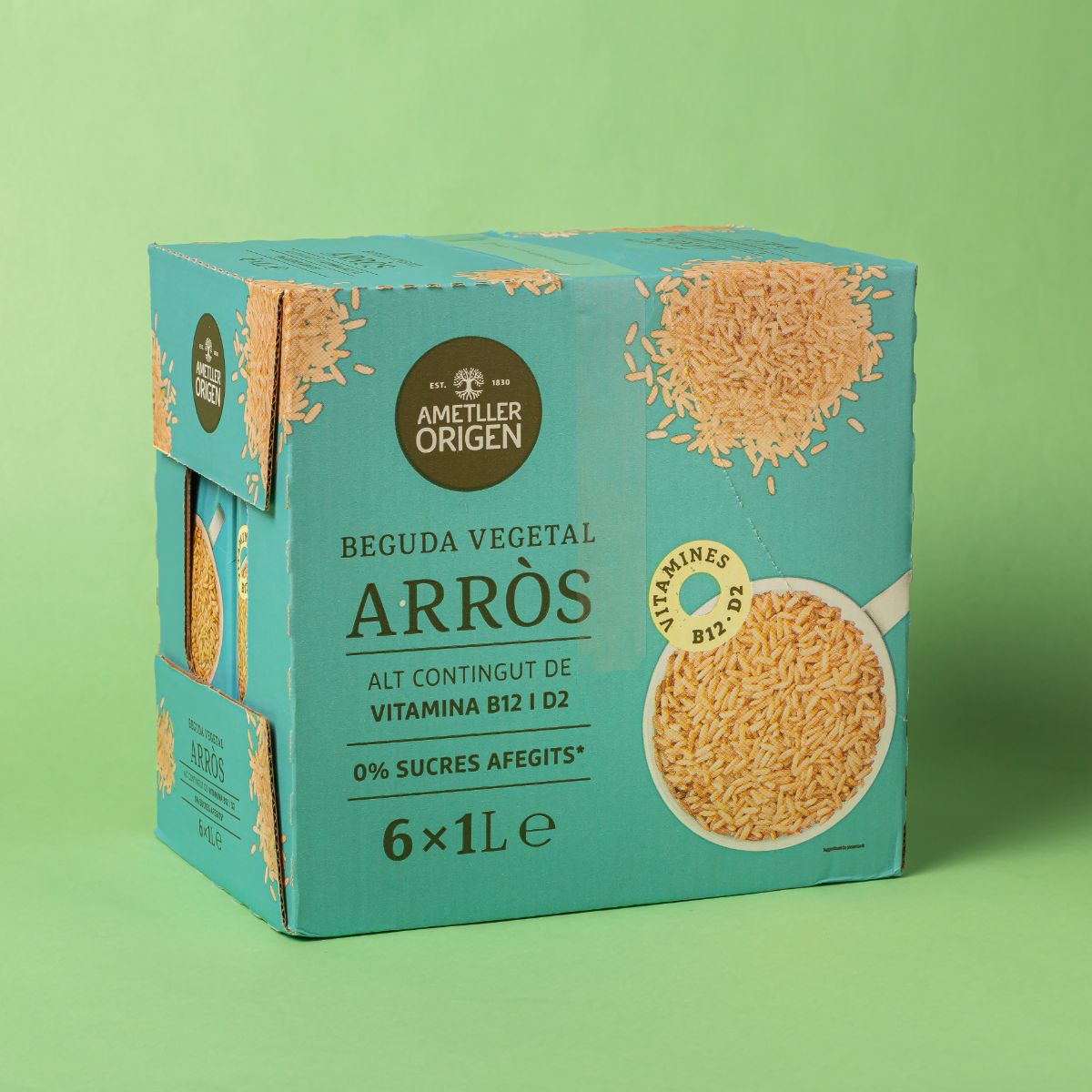 Beguda d'arròs amb calci Ametller Origen 1l - caixa 6u.