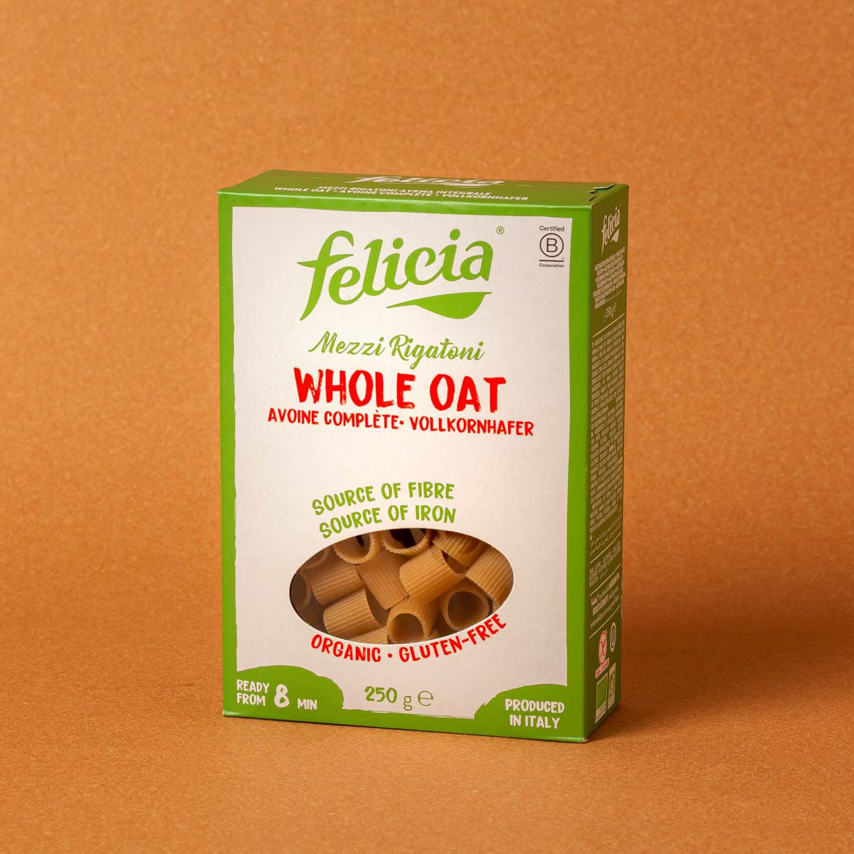 Rigatoni de civada sense gluten Bio Felicia 250g
