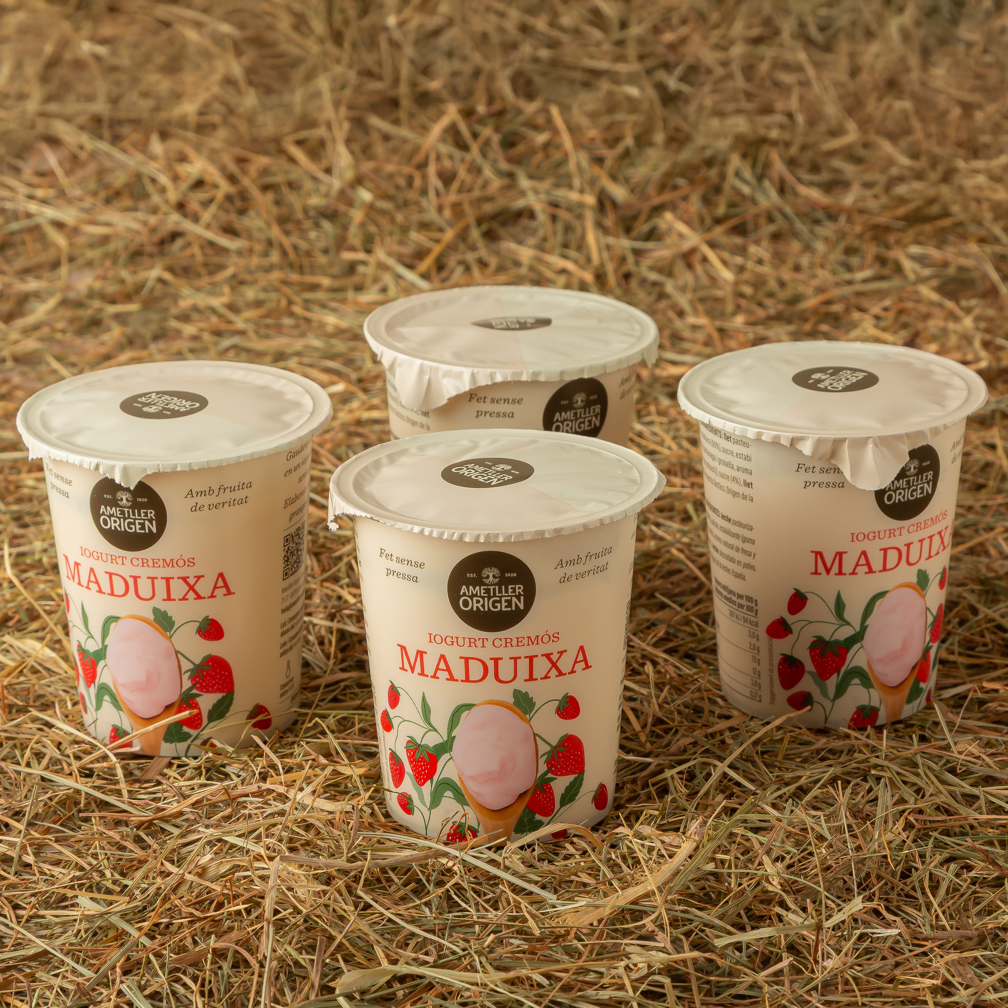 Iogurt cremós de maduixa Ametller Origen 125g - 4u.