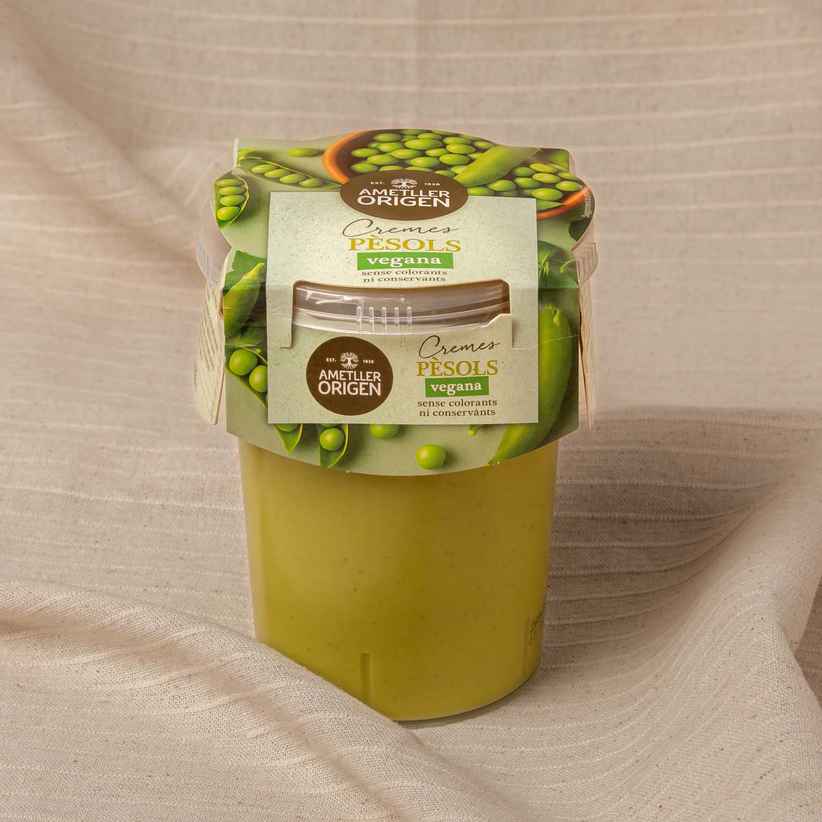 Crema vegana de pèsols Ametller Origen 485 ml