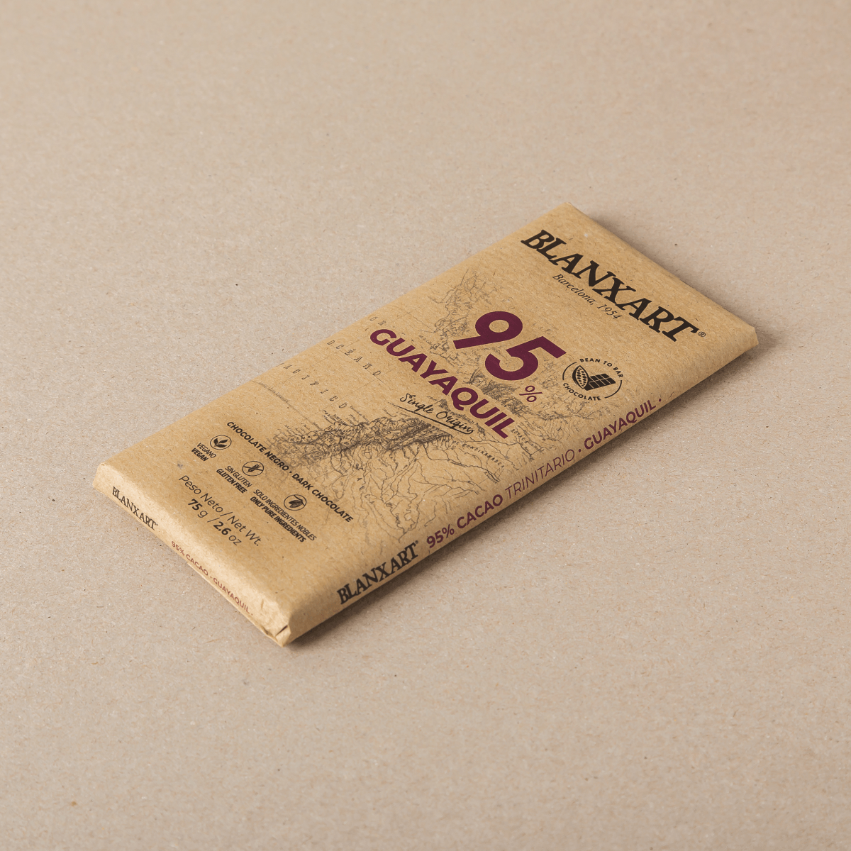 Xocolata 95% Guayaquil Blanxart 75g