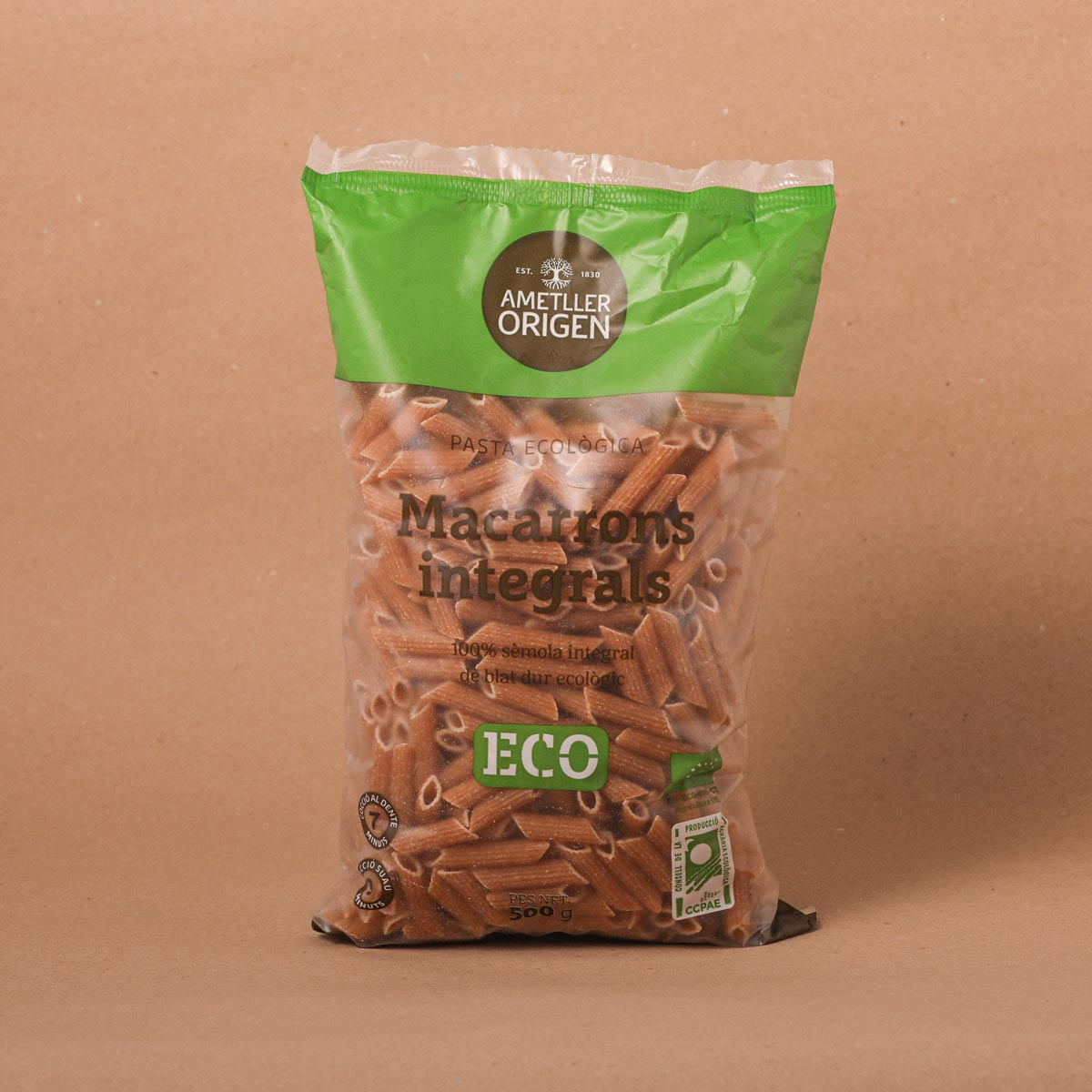 Macarrones integrales ecológicos Ametller Origen 500g