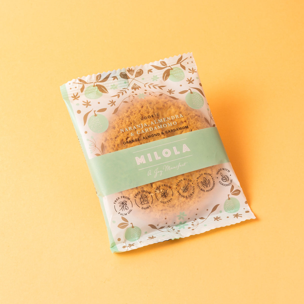 Cookie taronja, ametlla i cardamom Milola 50g