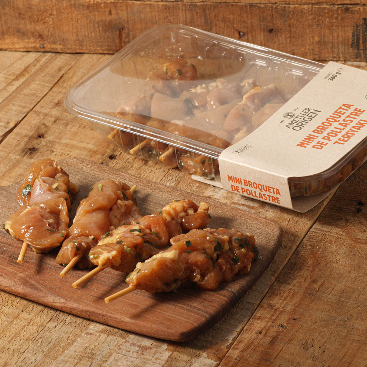 Mini broqueta de pollastre a l'estil Teriyaki 360g