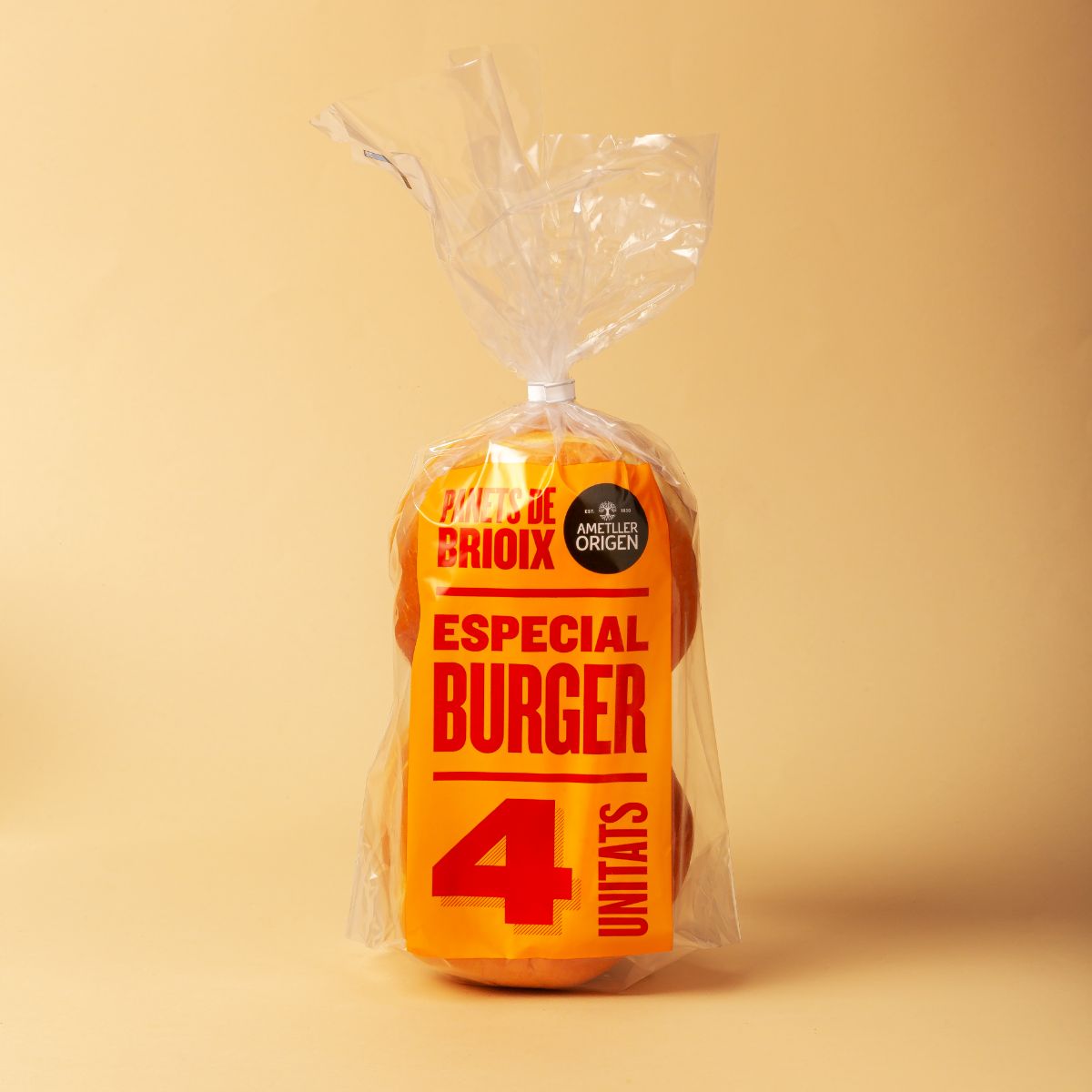 Pan de hamburguesa brioche Ametller Origen 330g - 4uds.