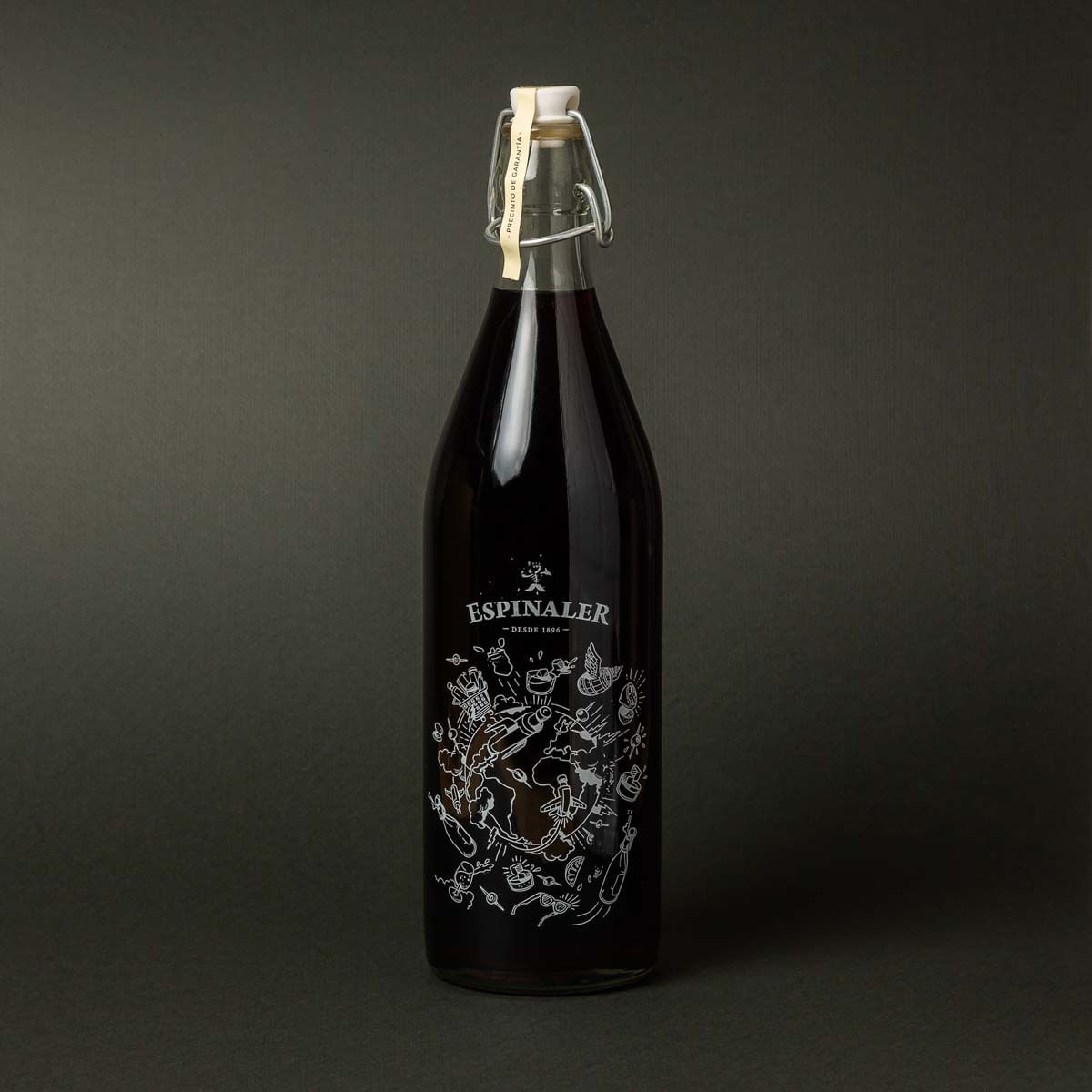Vermut negre vintage ESPINALER 1l.