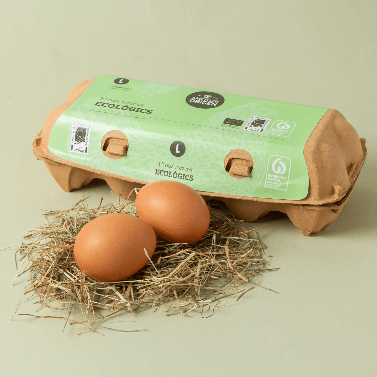 Huevos frescos ecológicos M/L Ametller Origen - 10uds.