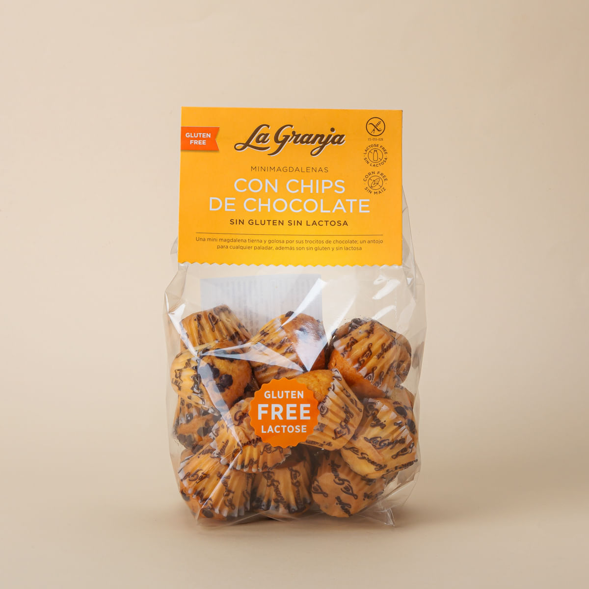 Magdalenes mini bombó sense gluten i sense lactosa La Granja 220g