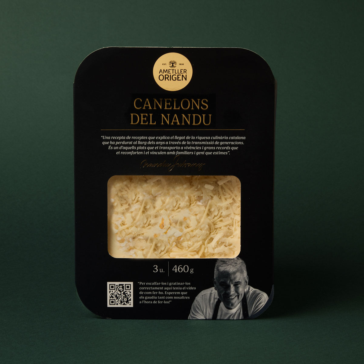 Canelones de carne asada con bechamel 460g Nandu Jubany - 3uds.