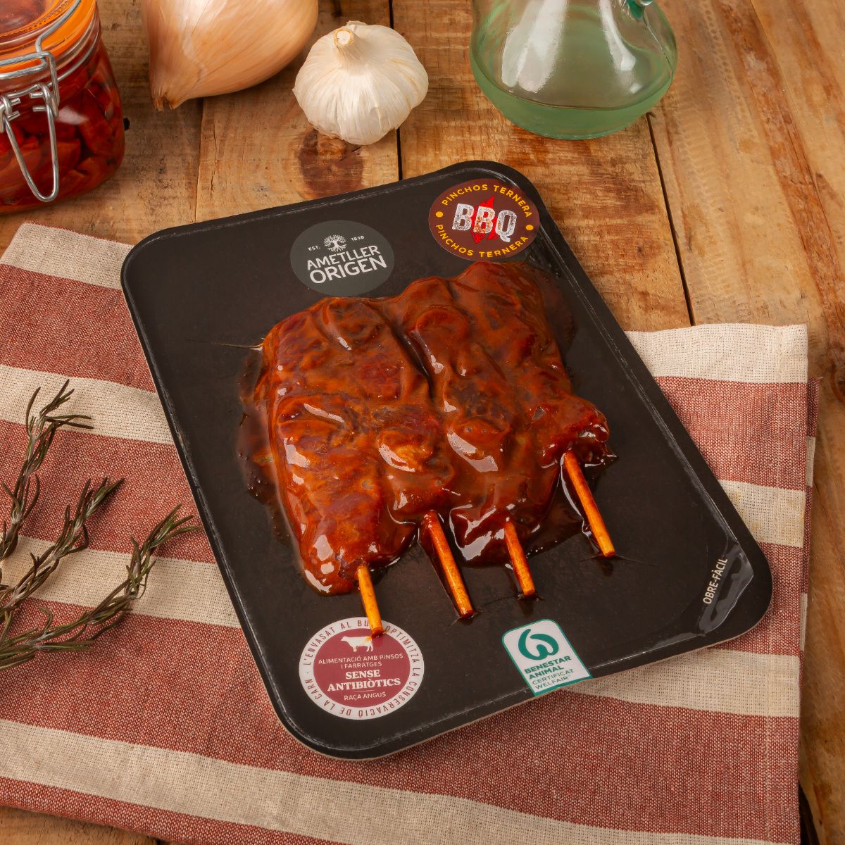Brocheta de ternera barbacoa Ametller Origen
