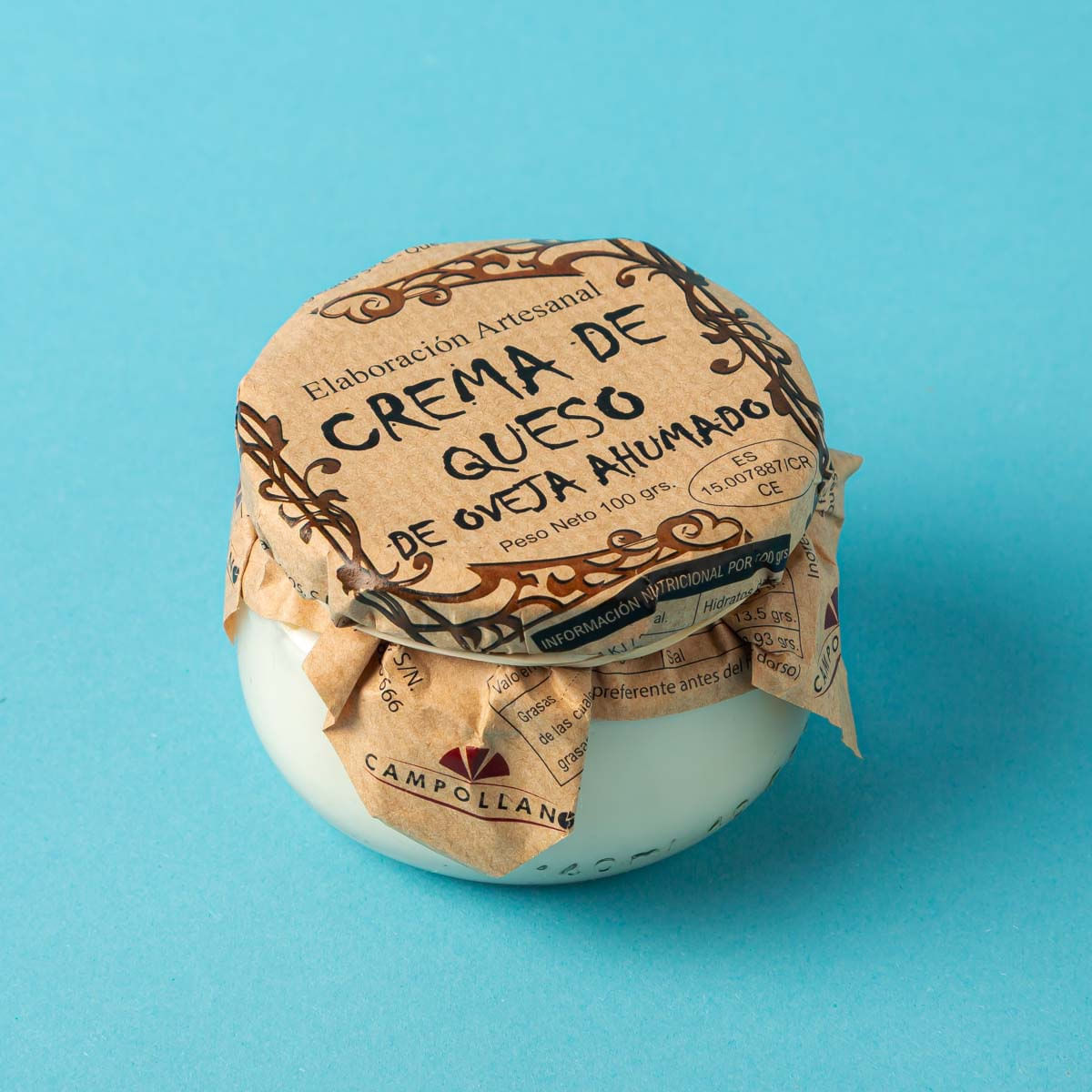 Crema de formatge d'ovella fumat Campollano 100g