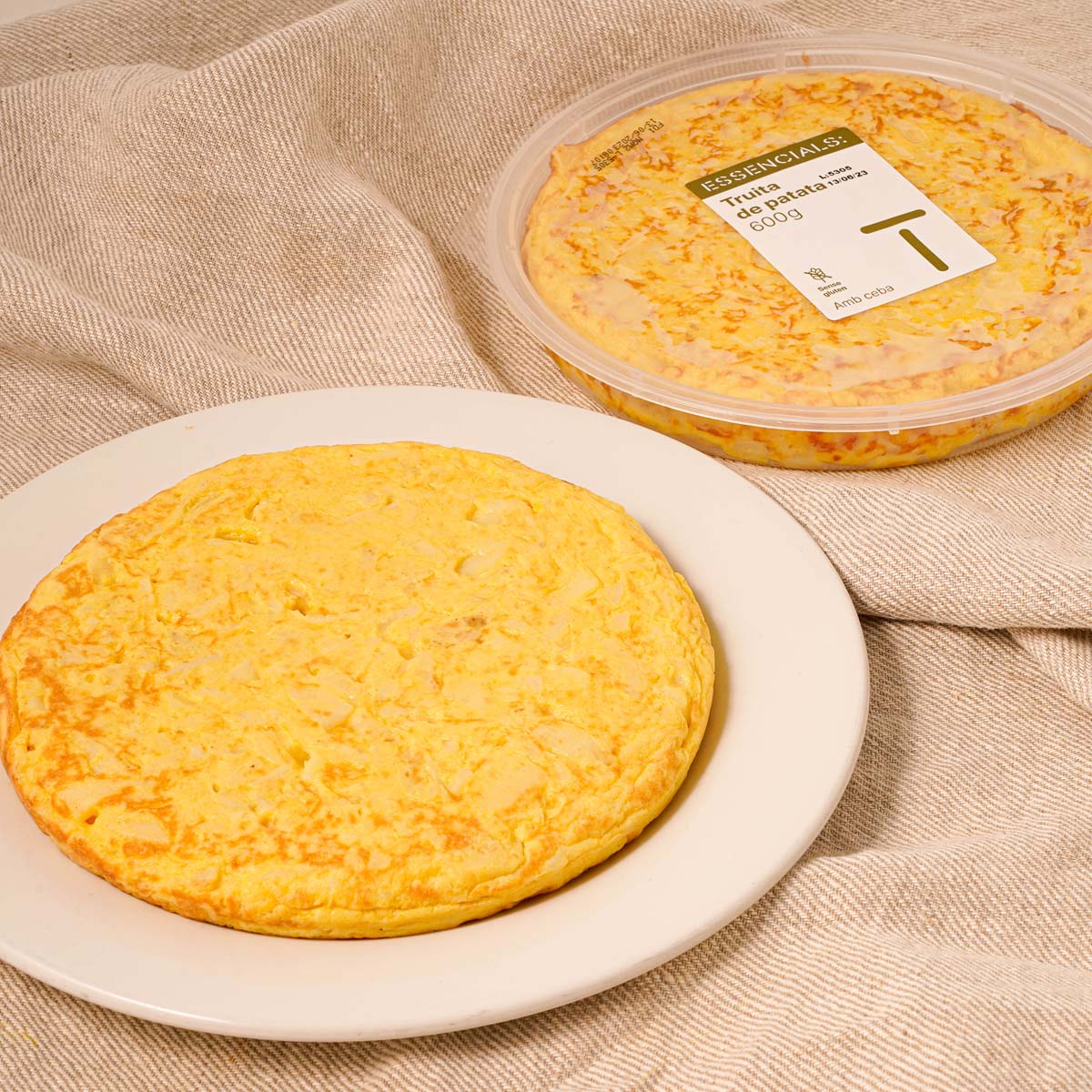 Tortilla de patatas con cebolla Essencials 600g