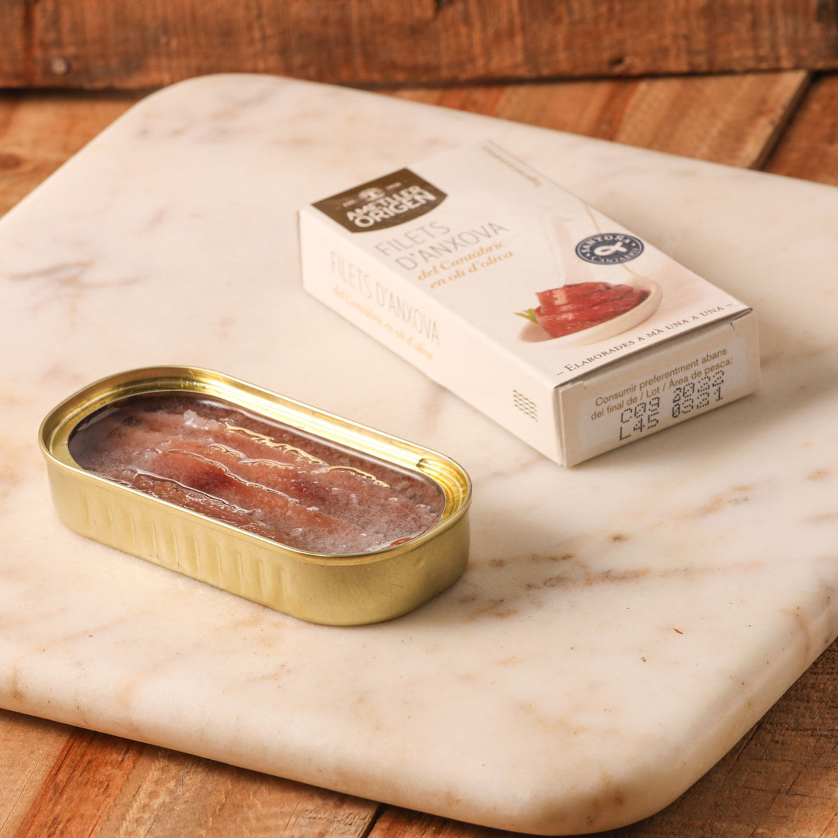 Filets d'anxova del cantàbric Ametller Origen 50 g